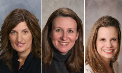 Three women have been named to this year&rsquo;s Most Influential Women list. From left: Cristina Fronzaglia-Murray of PPG, Renee Ricciotti of 3M Automotive Aftermarket and Elizabeth Stein of Assured Performance Network.