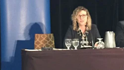 Jaye Robinson, Toronto City Councilor and Chair of the Public Works and Infrastructure Committee at the second annual automated vehicles conference. Robinson says Toronto learned a valuable lesson about overlooking disruptive technologies when Uber came into use.