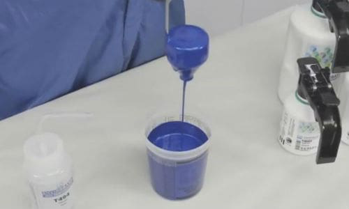 When checking for viscosity, the key is to watch for the first &ldquo;clean break.&rdquo;