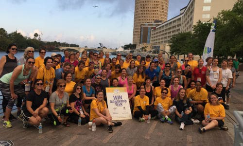 WIN members during the WIN Scholarship Walk at the 2016 conference. The Scholarship Walk benefits the WIN Scholarship Fund.