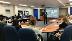 Collin Welsh of CARSTAR conducting one of the broker education classes.