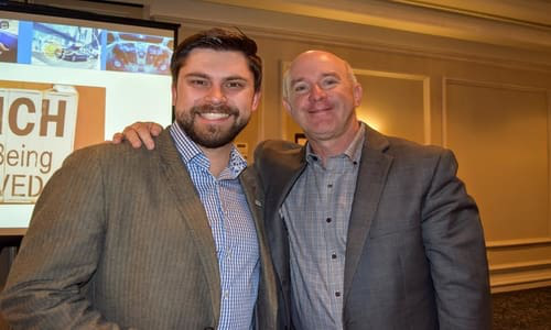 Derek Bennie and Larry French of CSN Collision Centres at the Regional Meeting.