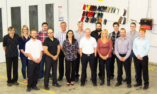 The team at St. Claude Autobody. The facility is the first in Manitoba to achieve Toyota certification under the new program, and only the sixth so far in Canada.