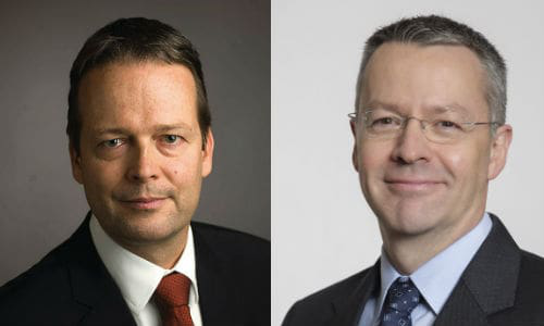 Ton Buechner (left) has resigned as CEO of AkzoNobel, citing health reasons. Thierry Vanlancker (right), leader of the company&rsquo;s chemical division, will take his place as part of &ldquo;emergency contingency planning.&rdquo;