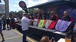 Chip Foose was on location to give each painter his personal comments on their designs.
