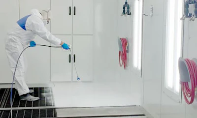 According to GFS, Booth Shield is compatible with all types of booths, and provides a bright, clean finish on paint booth surfaces while insuring prime visibility for those working inside the booth.