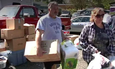 An autobody shop in New Hampshire became a local centre for Hurricane Harvey relief efforts, despite being nearly 1,800 miles away from Houston, Texas.