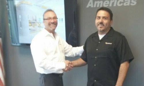 Spanesi Americas COO Tim Morgan and the company's newest hire, Jesus Munoz.