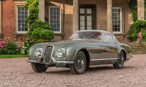 The 1954 Jaguar XK120 SE was unveiled at the Pebble Beach Concours d&rsquo;Elegance in California.