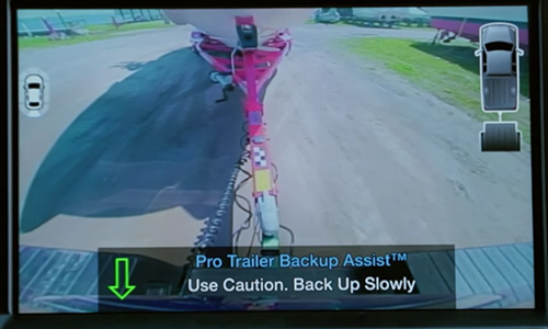 Magna&rsquo;s trailer angle detection system features image-processing software, which determines the angle between truck and trailer and provides the most appropriate view to the driver, depending on the trailer's trajectory. High-resolution cameras and colour-coded diagrams of the truck help warn the driver of potential jackknife conditions.