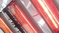 B-TEC systems infrared light system cures urethane paint more quickly than convection cycle curing, according to the company.