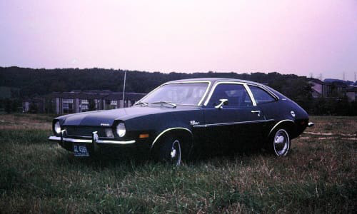 A Ford Pinto, allegedly the worst car of all time.