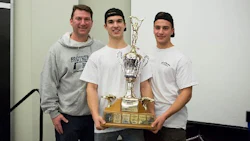 Winners of the Toronto Automotive Technology Competition, David Vecchiarelli and Christopher Giuga.