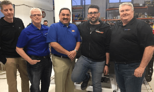 From left to right, Tom Widmer, Art Ewing, Juan Cordova, Anthony Iaboni and Russel Duncan.