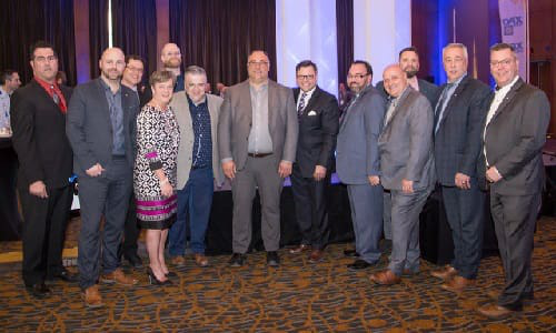 The NAPA organizing committee, in the centre is Alain Primeau, vice president, Quebec region, NAPA Auto Parts.