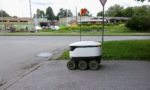 Starship Technologies' delivery robot.