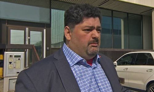 Cos Licursi, the owner of Eugene Collision in Toronto, is arguing Aviva&rsquo;s secret investigation of ten Toronto-based repair facilities is criminal. (Mary Webster/CBC)