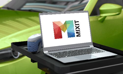 The new system combines two of its previous tools into one: the company&rsquo;s Automatchic hand-held spectrophotometer with its MIXIT digital color retrieval technology.]