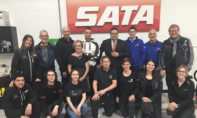 WorldSkills competitors, experts, trainers and SATA staff at the training centre on Mar. 19.