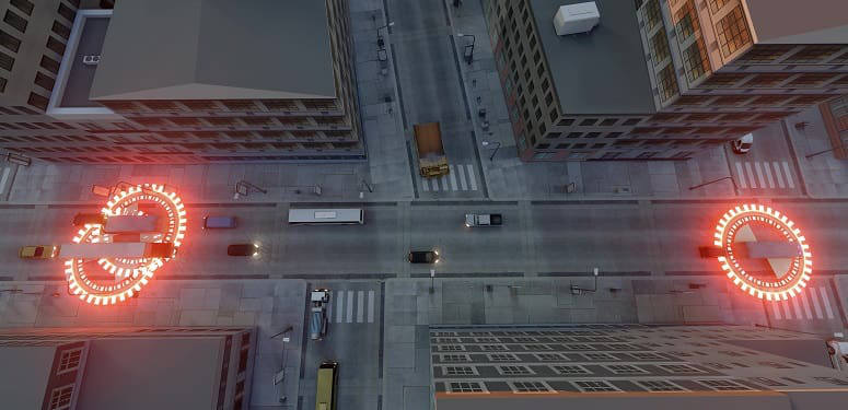Autopilot truck gps. Commercial vehicle.