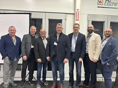 The CCCR regional reps in attendance. From L to R: Wade Bartok, Mike Mario, Darryl Simmons (Publisher of Collision Repair magazine), Kelvin Campbell, Jeff Pabst, Daniel Trevisanutto, Shawn Stenson.