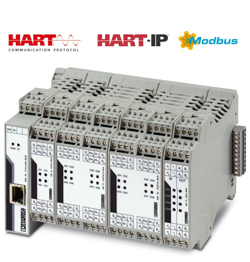 Multiplexer Communicates with HART, Modbus From Phoenix
