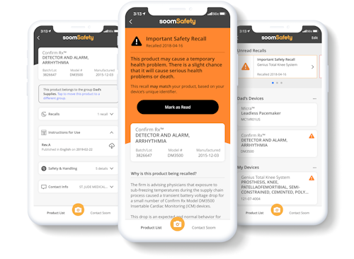 SoomSafety Mobile App for Medical Device Recalls