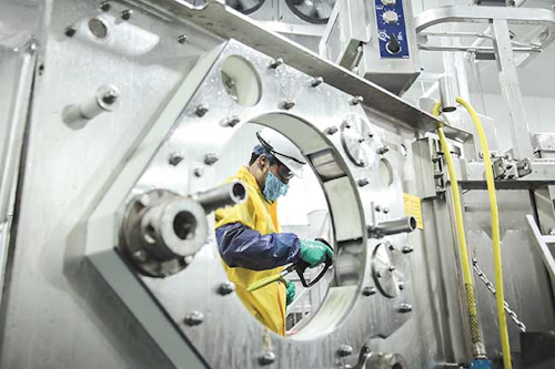 The sanitizing process can be modified with the addition of improved application equipment, refinement of the chemistry used and personnel training.