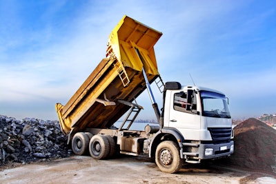 Faraways Dump Truck Is Dumping Gravel