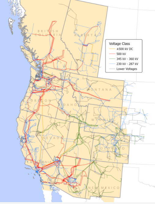 Western Interconnection Map Cred Wecc, State Of The Interconnection