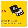 ST4SIM-300 eSIM chip with GSMA certification.
