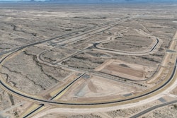 Toyota's 5.5-mile oval track for vehicle and technology testing.
