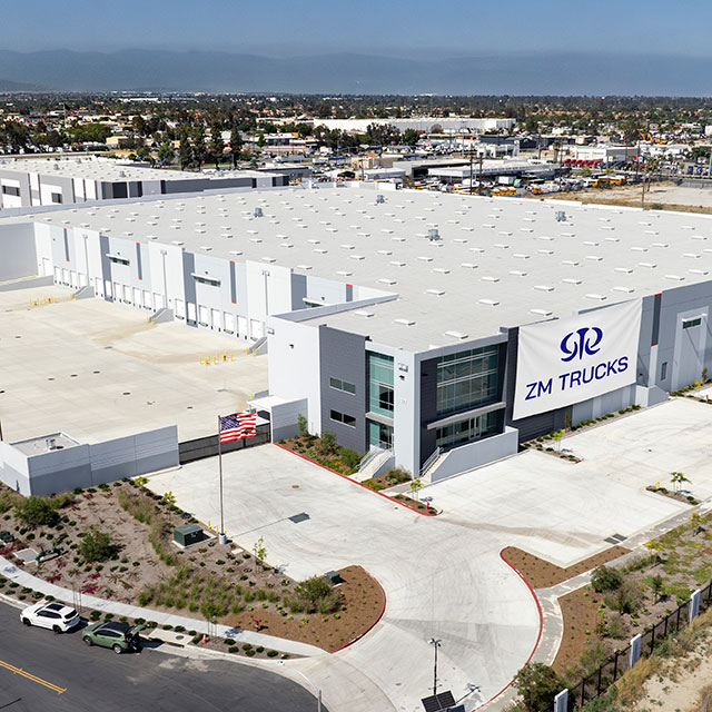 Aerial view of ZM Trucks manufacturing facility.
