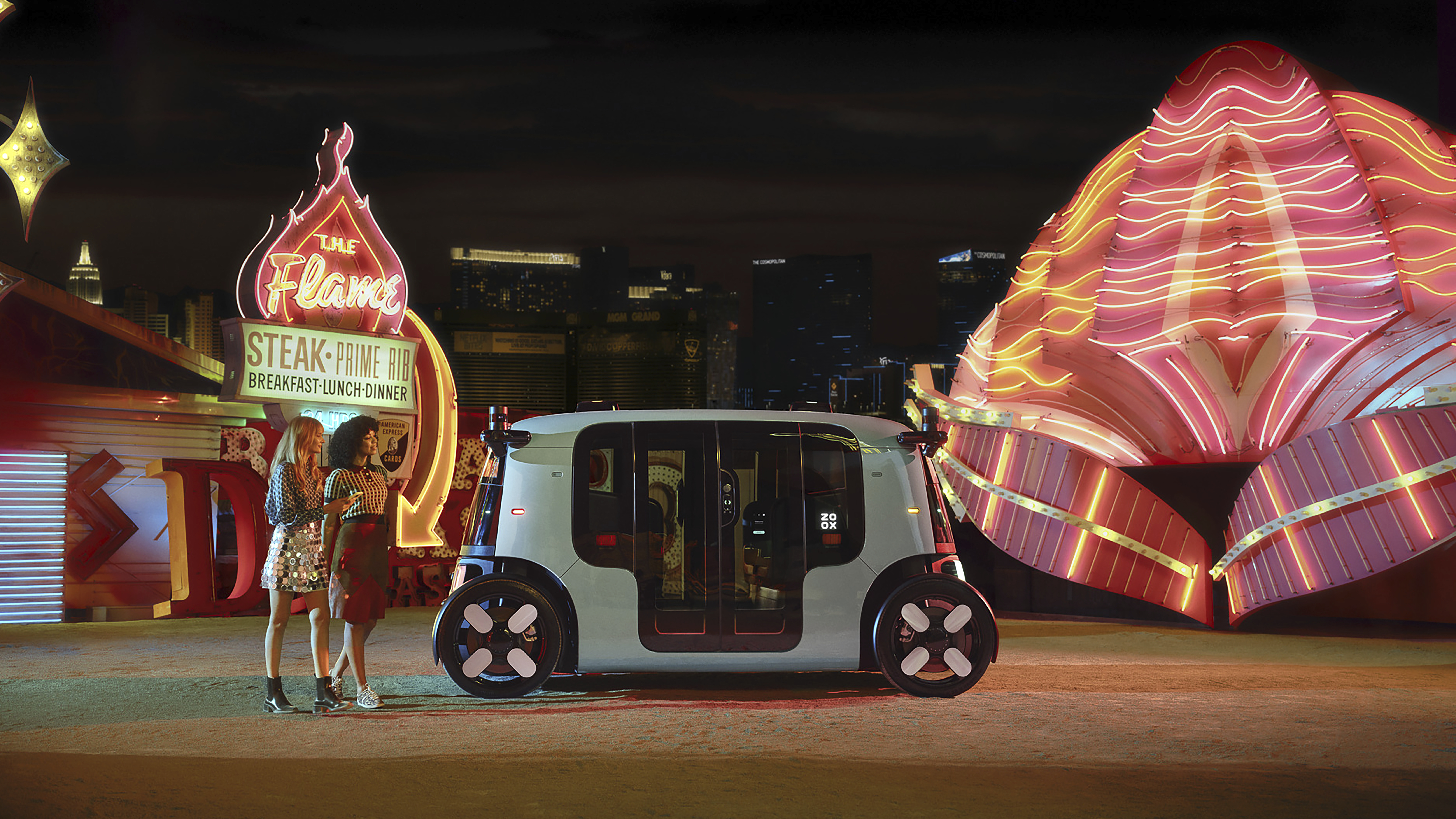 Amazon-Zoox robotaxis are beginning to give free rides through parts of Las Vegas as part of its driverless service's launch.