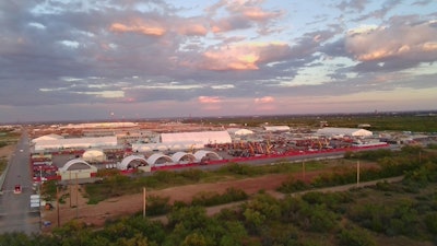An entrance to the Stargate artificial intelligence data center complex in Abilene, Texas on Monday, Sept. 22, 2025.
