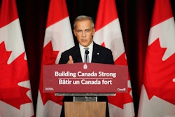 Canada Prime Minister Mark Carney makes a live address on Canada's plan to build a stronger economy in advance of the 2025 Budget, at the University of Ottawa in Ottawa on Wednesday, Oct. 22, 2025.