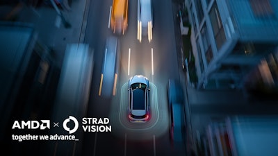 Stradvision, AMD partnership graphic.