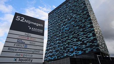 The head office of Chinese-owned chipmaker Nexperia is seen in Nijmegen, Netherlands, Tuesday, Oct. 14, 2025, after the Dutch government took control of the semiconductor company over governance shortcomings.