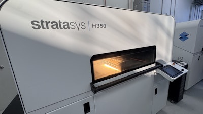 The Stratasys H350 3D printer.