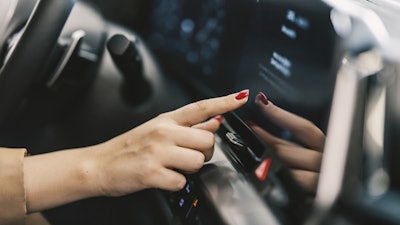 Utilization of a vehicle's dashboard touchscreen.