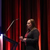 Kristin Fielder, Group Product Manger, Rockwell Automation, presenting Rockwell's MES solutions at the 2025 Plex Summit.