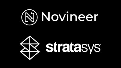 Novineer, Stratasys logos.
