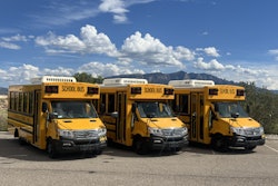GreenPower Nano Beast school buses in Rio Rancho, New Mexico.