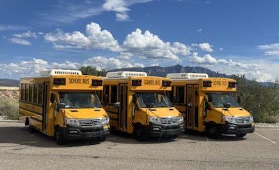 GreenPower Nano Beast school buses in Rio Rancho, New Mexico.