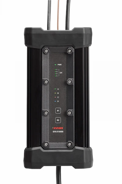 Kvaser Edge runs analytics directly where data is generated: on the vehicle, test bench, or machine.