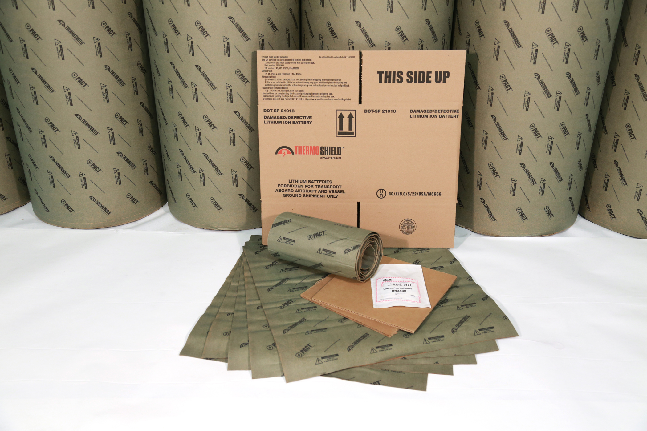 The Thermo Shield line of fire-suppressant paper wrap.