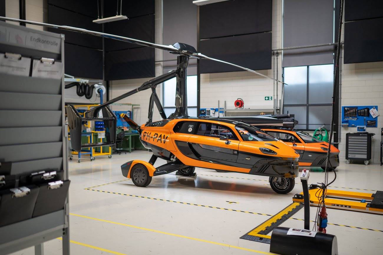 The three-wheeled PAL-V Liberty flying car (aka gyroplane).