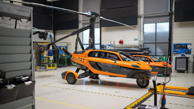 The three-wheeled PAL-V Liberty flying car (aka gyroplane).