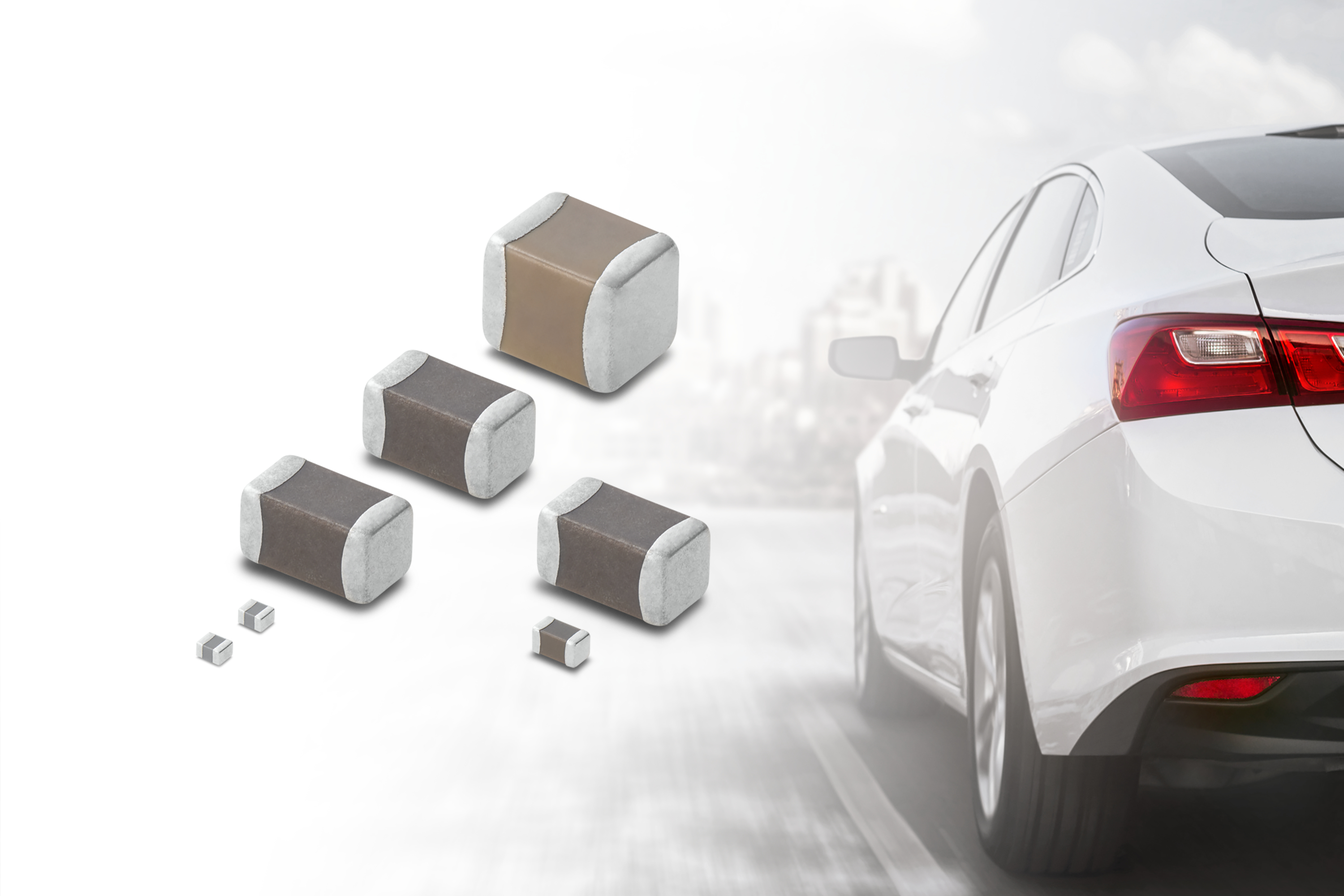 The 7 new automotive MLCCs from Murata Manufacturing.