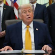 President Donald Trump speaks in the Oval Office of the White House during an executive order signing about quantum computing, Monday, June 22, 2026, in Washington.